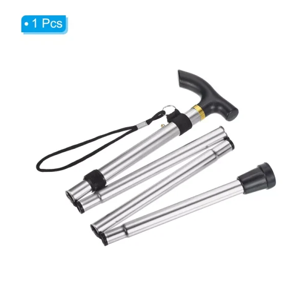 Unique Bargains Aluminum Alloy Quick Lock Collapsible Hiking Trekking Pole 33-37 Inch